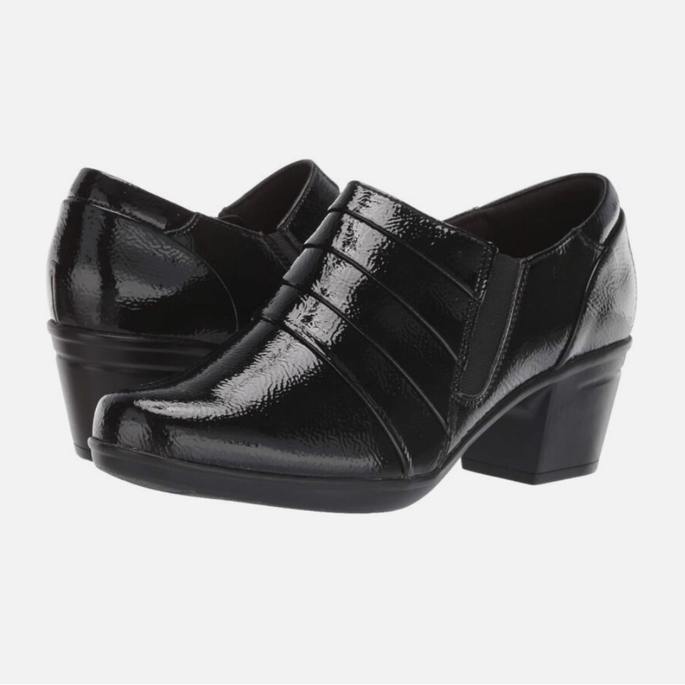 Clarks Collection Rouched Shooties Emslie Guide Black  Women’s Size 11 M